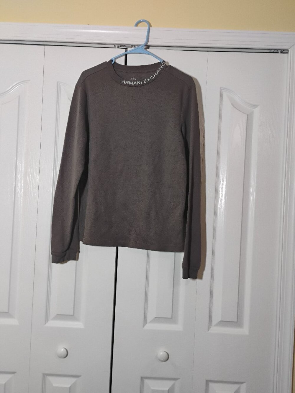 Armani Exchange Sweater Mens Large Green Pullover Mock Neck Long Sleeve Size M